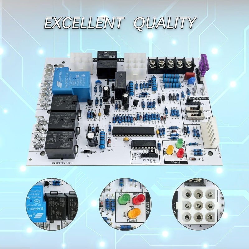 Dicsley 920915 Control Board for Furnace, Direct Replacement for 624742 and 904840, Fits Miller Nordyne Tappan Gibson G7 M7 Single Stage Gas Furnace - Image 3